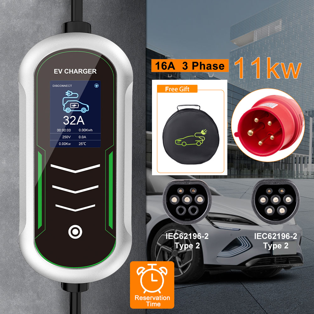 IPENGEN 11KW EV ポータブル充電器 タイプ2  - Portable Ev Charger 32A Type 2 Cee Plug のレビューと価格