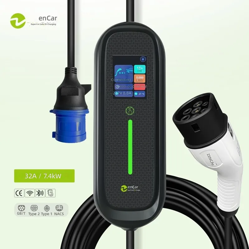 7kW 32A タイプ2 ポータブルEV充電器 スマートWi - Portable Ev Charger 32A Type 2 Cee Plug のレビューと価格