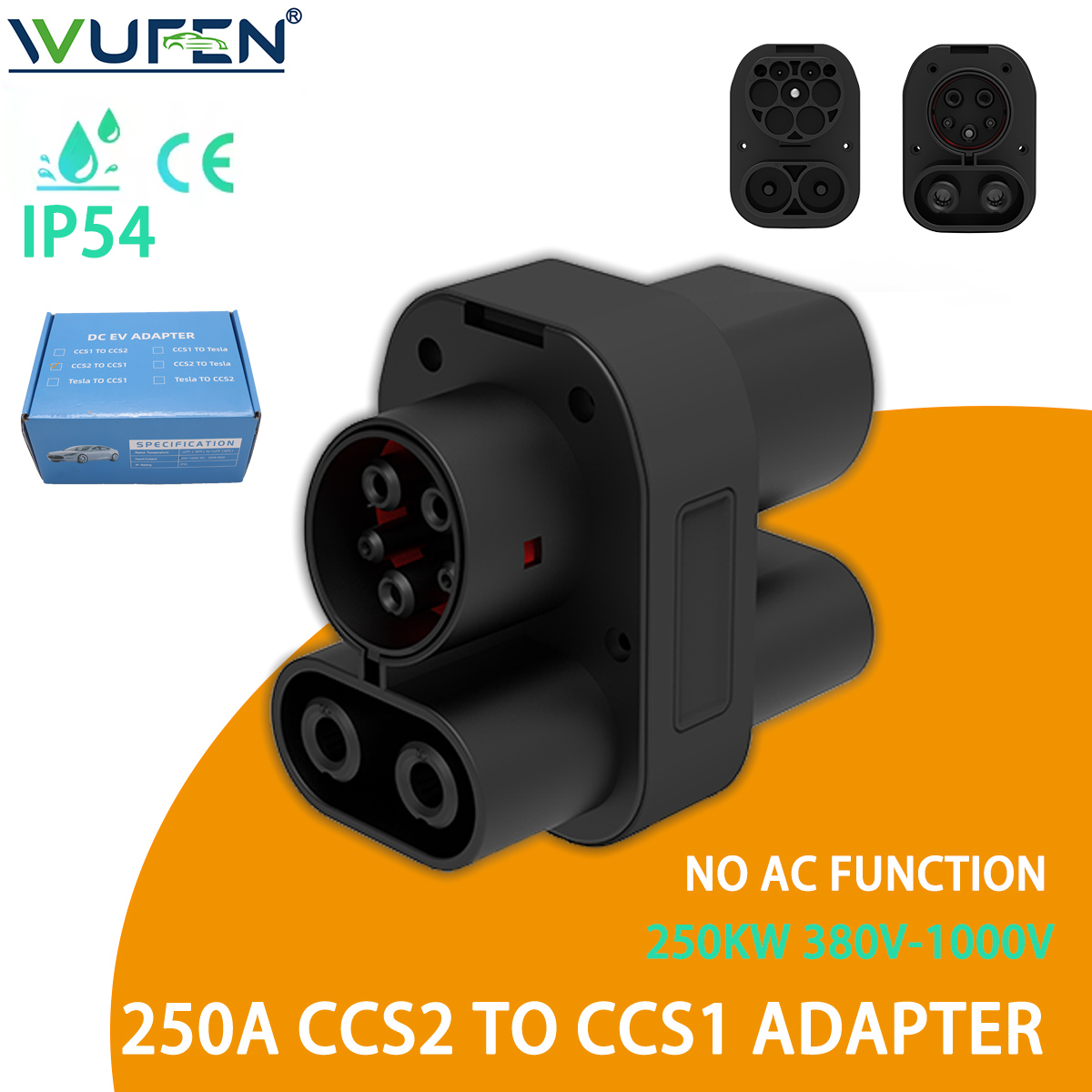 WUFEN 250KW CCS2 to CCS1 アダプター - Ccs2 To Ccs1 Fast Charge Adapter 250Kw のレビューと価格