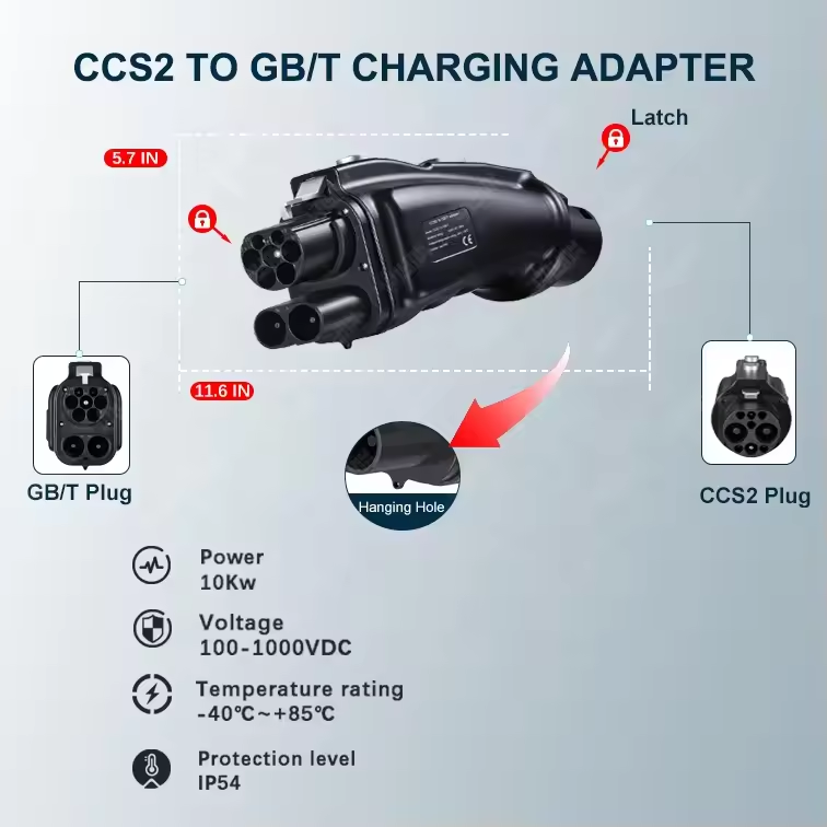 EV DC充電器 200A 250A 1000V CCS2  - Gb/T To Ccs2 200A Fast Charging Adapter のレビューと価格